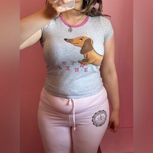 y2k peter alexander dog baby tee